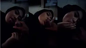 Wondergurl Hijab Hitam Nyepong Viral Video by PornOne